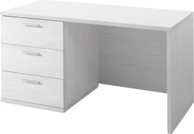 Productafbeelding van Stevig kinderbureau met 3 lades uit de OLVENA collectie, in witte houtlook.