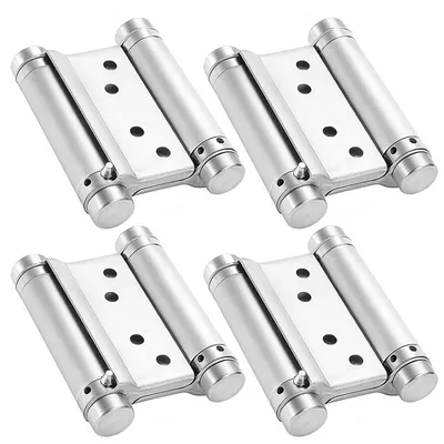 Produktbild von 2er Set Doppelt wirkende Türscharniere 3 Zoll – Edelstahl Pendeltürbänder mit automatischem Schließmechanismus, 92 mm, einstellbar