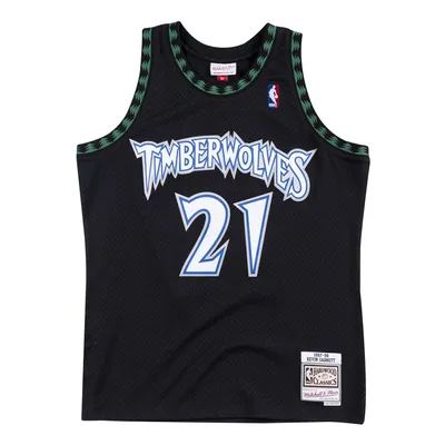 Immagine prodotto di Maglia da basket Mitchell & Ness Minnesota Timberwolves, numero 21, Kevin Garnett, colore nero, modello Swingman, taglia 2XL