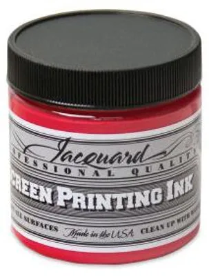 Produktbild von Jacquard Siebdruckfarbe 118 ml - Opaque Rot Textilfarbe