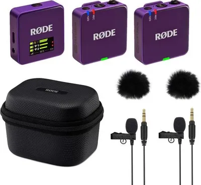 Produktbild von Rode Wireless GO Gen 3 Polyurethanmit Charge Case + 2x Lavalier GO und 2x WS05