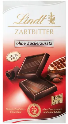 Produktbild von Lindt Zartbitter ohne Zuckerzusatz Tafel 100g