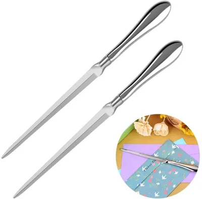 Produktbild von Omgoods – 2er-Pack Metall-Brieföffner und Umschlagöffner
