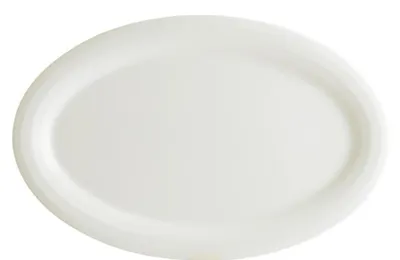 Productafbeelding van Halo Cream, platte schaal, ovaal, 32 cm - 6 stuks