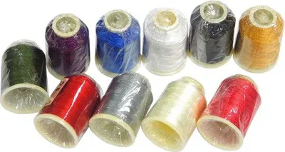 Image de Fil à coudre, 10 couleurs, 200 g, 3 000 m, polyester, 0,75 mm