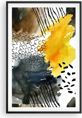 Produktbild von Gerahmtes Poster - Schwarzer Rahmen - Abstraktion Muster Flecken - 61x91,5 cm - Wand Bild - Wanddeko - Wandbilder - Wandposter - Bilderrahmen - Bilder - Kunstdruck - Wandbild - P2BPA61x91-4282