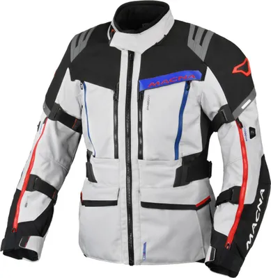 Immagine prodotto di Giacca impermeabile da moto Macna Chieftane, grigio chiaro/nero, 3XL