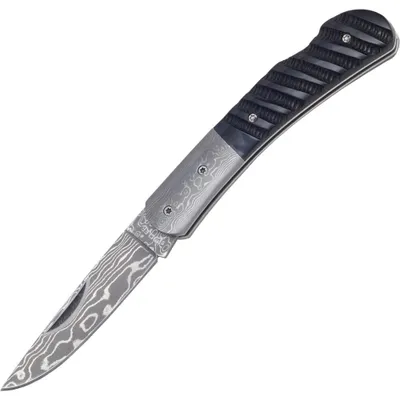 Produktbild von Damast-Taschenmesser Büffelhorn