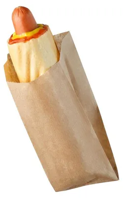 Zdjęcie produktu dla Torebka papierowa hot-dog szara 190x70x40, 1000szt