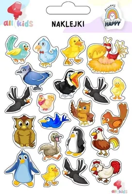 Zdjęcie produktu dla Naklejki dla dzieci Ptaki - All4Kids