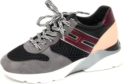 Produktbild von G2564 sneaker donna HOGAN ACTIVE ONE leather/fabric black shoes woman