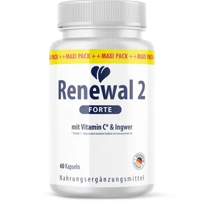 Image de Renewal 2 Forte Capsules | avec des ingrédients de haute qualité | Vitamine C et gingembre | 60 capsules