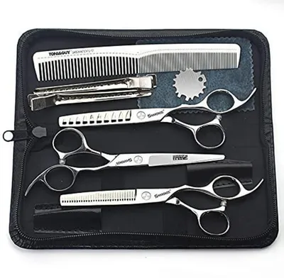 Obrázok produktu pre Sada 3 nožníc: 6/6,5 palca, nerezová oceľ, ergonomický dizajn. (Zahrňuje strihacie nožnice a riedacie nožnice.)