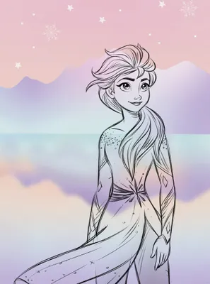 Produktbild von Komar Wandbild- Disney Frozen Pastell Lights - Größe 50 x 70 cm