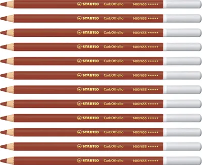 Produktbild von Pastellkreidestift - STABILO CarbOthello - 12er Pack - englischrot dunkel