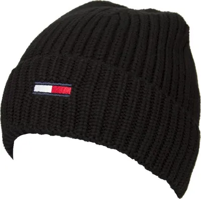 Produktbild von Hutmütze Mann  TOMMY HILFIGER JEANS mit Stulpe Artikel AM0AM07938 TJM BASIC RIB BEANE, UNICA - ONE SIZE, Cotone 100%