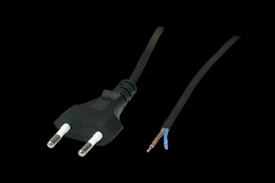 Image de Câble d'alimentation UE 3 m CEE7/16, 2,5 A, noir