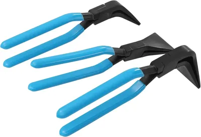 Produktbild von 3-teiliges Blechbiegezangen-Set - Falzzangen-Set - Manuell - Stahl - 45°, 95° und 180°