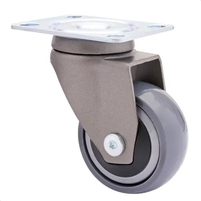 Produktbild von WAGNER Design 3C - Lenkrolle soft - Durchmesser Ø 50 mm, grau, Kugellager, Anschraubplatte, Tragkraft 50 kg - 01225301