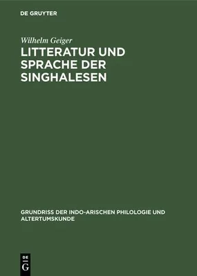Produktbild von Litteratur und Sprache der Singhalesen