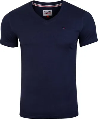 Produktbild von Tommy Hilfiger Jeans Blaues V-Ausck-T-Shirt – L