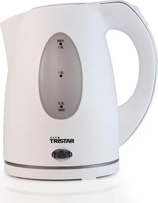 Obrázek produktu pro Tristar WK-1324, 1,5 l, 2000 W, Bílá, Plast, Indikátor úrovně vody, Zabezpečení proti přehřátí