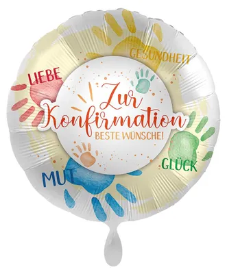 Produktbild von Konfirmation Wünsche Folienballon 43cm