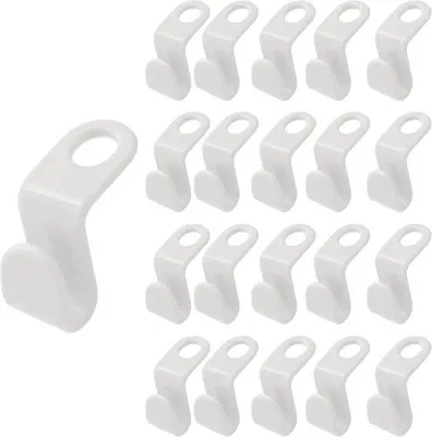 Productafbeelding van Ruimtebesparende kledinghanger connector haken - 20 stuks voor optimale kastorganisatie