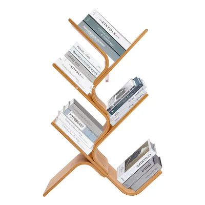 Image de Étagère à livres, étagère à livres en bambou à 5 étages au sol, étagère à livres debout moderne