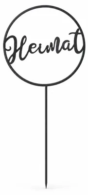 Produktbild von Gartenstab Schild - Heimat - Schriftzug Spruch Pflanzstab H: 128cm