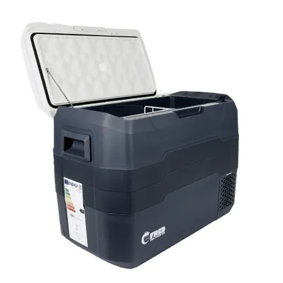 Produktbild von Eurom Fred 40 L Kompressor Kühlbox 12V 230V Anschluss | Gefrierbox elektrisch mit Trennwand | Tragba