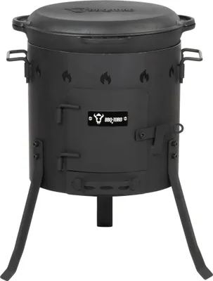 Produktbild von Litinový kazan BBQ-Toro 12,1 litru s kazanovou troubou Ø 35 cm, litinový hrnec s poklicí, kotlík na guláš