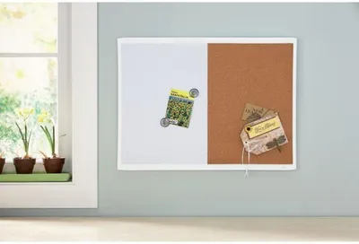 Image de Nobo Petit tableau blanc magnétique vertical avec tableau en liège 58x43 Cm Transparent Transparent One Size