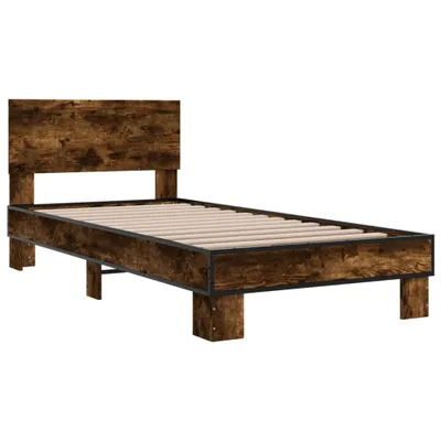 Produktbild von Bettgestell Räuchereiche 90x200 cm Holzwerkstoff und Metall