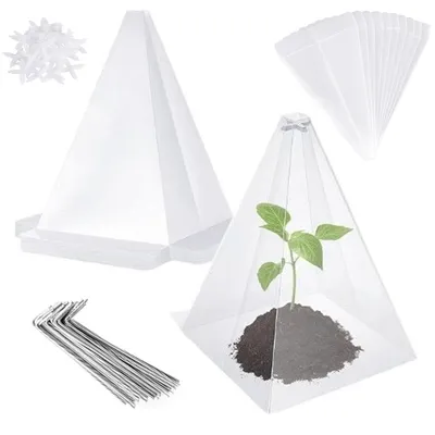 Produktbild von Pflanzenschutz Hauben Set – 20 Stück Mini Gewächshaus, transparent & wiederverwendbar, Schutz für Setzlinge im Garten
