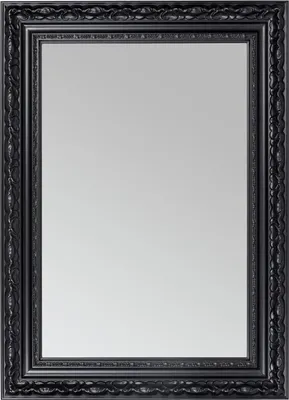 Produktbild von CLAMARO 'OTTO' Antik Wandspiegel mit Rahmen | Schwarz Matt | Shabby Chic Vintage Barock Spiegel mit Holzrahmen | Barockspiegel inkl. Metall Aufhänger und Montagematerial, Größe:80x125