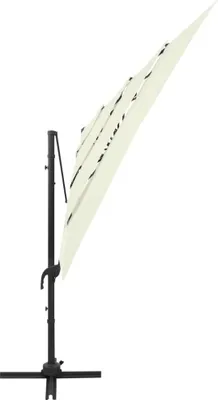 Obrázok produktu pre vidaXL Slnečník s hliníkovým stožiarom 4-vrstvový Pieskové farby 250x250 cm
