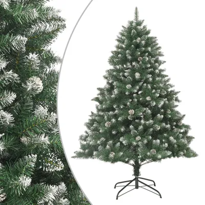 Image de Sapin de Noël artificiel avec support 180 cm PVC