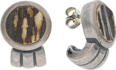 Produktbild von JuwelmaLux Trachten Steckcreolen Silber, geschwärzt, mit Hirschgeweih JL30-06-4900
