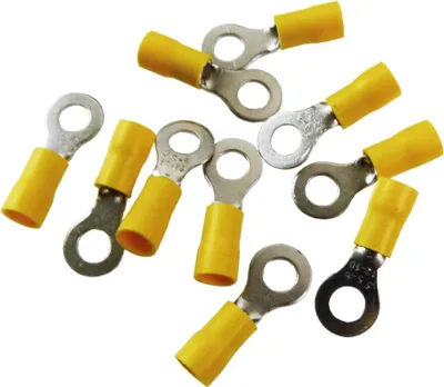 Image de 10pcs Cosses de câble à anneau Cosses de câble à sertir Cosses à anneau 8mm jaune MSZ 4-6mm2 MSZ-6/8