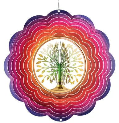 Windspiel Regenbogen 3D-Baum, Metall, Ø 25 cm