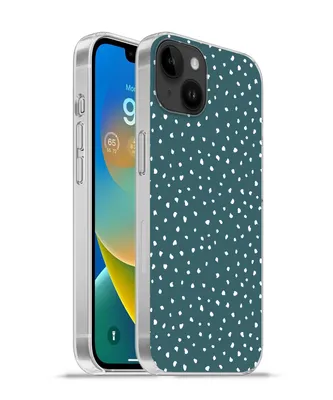 Produktbild von MuchoWow® Handyhülle Schutzhülle Hülle für Apple iPhone 14 Plus - Soft case Polka dots - Weiß - Grün Silikon Softcase Handy Hülle - Abbildung