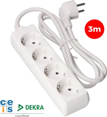 Zdjęcie produktu dla Blok EDM - 4 gniazda z uziemieniem - 16A - 3m - 41034