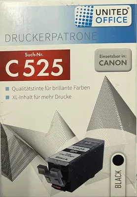 Produktbild von United Office Druckerpatrone C525 Schwarz Kompatibel mit Canon