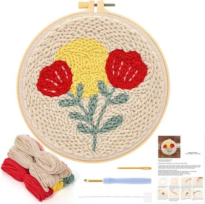 Produktbild von Blumen Stickpunkt Nadel Kit für Anfänger
