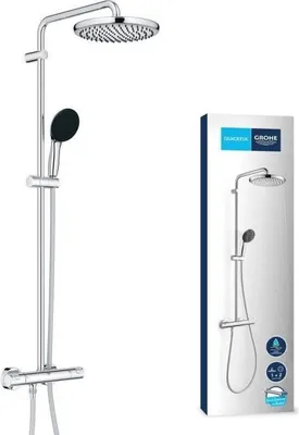 Obrázek produktu pro GROHE Vitalio Start System 250 – termostatický sprchový systém, hlavová sprcha 25 cm, ruční sprcha 11 cm, chrom, úspora vody