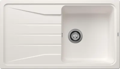 Productafbeelding van BLANCO SONA 5 S, Wastafel voor opbouw, Rechthoekig, Silgranit, Wit, 1 kom, Rechthoekig