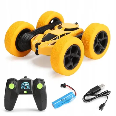 Produktbild von Ferngesteuertes Auto, 2.4Ghz Doppelseitig 360° drehbare RC Stunt Crawler mit Scheinwerfern, 4WD Off Road Drift RC Auto Spielzeug Geschenke für Jungen