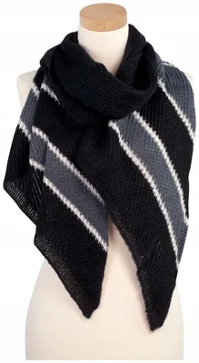 Image de Szaleo Écharpe Diagonale Noir Tricot Femme