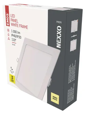 LED podhledové svítidlo NEXXO bílé, 17 x 17 cm, 12,5 W, teplá bílá